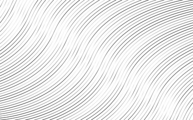Vector smooth black wavy lines background, for book cover page, business or wedding cards
