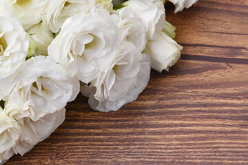 Lisianthus Beautiful white flower background