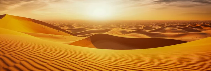 Cercles muraux Couleur miel Desert panoramic landscape - Generative AI