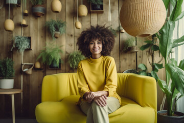 Woman sitting on chair