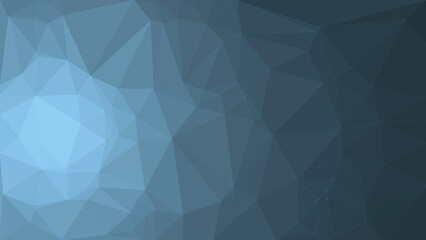 Fototapeta premium Pale Blue Abstract triangle low poly pattern with same tone line mesh and connected dots, polygonal geometric color, Technology concept background, Vector for Web, Mobile Interfaces or Print