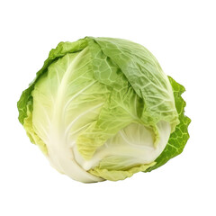Cabbage isolated on transparent background. Generative AI.