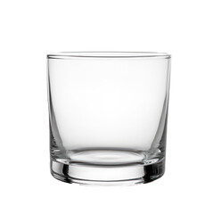 Empty drinking glass isolated on transparent background. Generative AI.