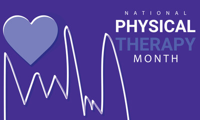 Physical therapy month. background, banner, card, poster, template. Vector illustration.