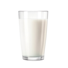Glass of milk isolated on transparent background. Generative AI. - obrazy, fototapety, plakaty