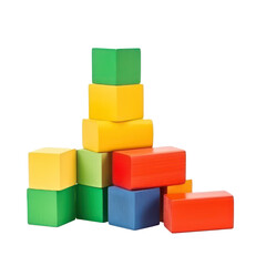 Toy block isolated on transparent background. Generative AI.