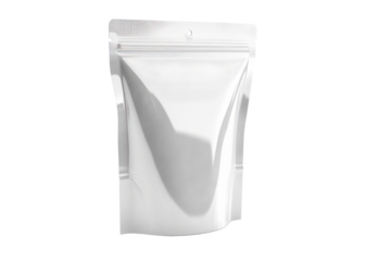 Single blank flexible food or drink pouch bag. Generative AI.