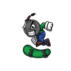 Boomber skater skateboard character logo