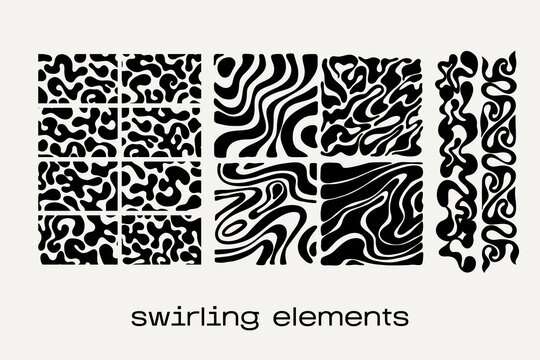 Geometric frame shapes on a black background. Abstract backgrounds, patterns, cyberpunk elements in trendy psychedelic rave style. Retro-futuristic aesthetics of the 2000s.