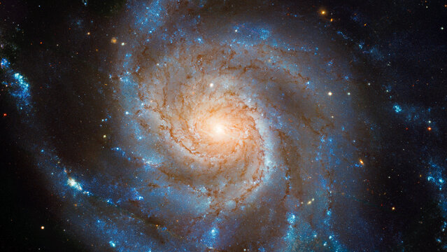 Spiral Galaxy - Elements of This Image Furnished by NASA. Artwork