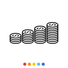 Icon of a Pile of Dollar coins.