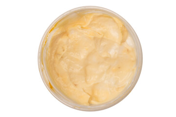 White sauce splashes isolated on white background.