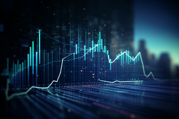 Perspective view of stock market growth