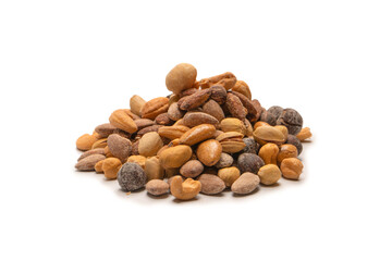  A group of almonds, pistachios, walnuts, macadamia, cashews.