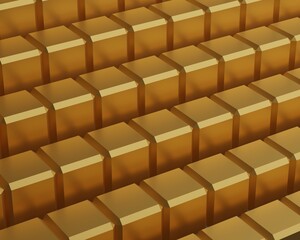 gold bars cube stacked represent crypto currency bitcoin or digital currency 