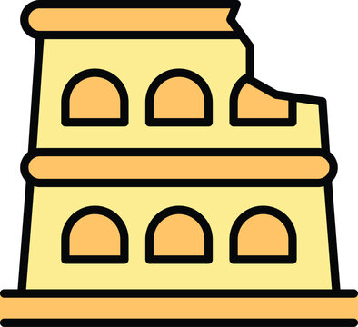 recommend clip art: Venice building icon outline vector. Italian gondola. Travel italy color flat