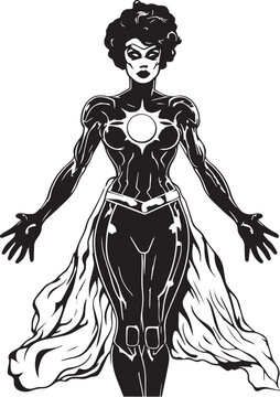 Woman superhero, superhero silhouette, vector Illustration, SVG