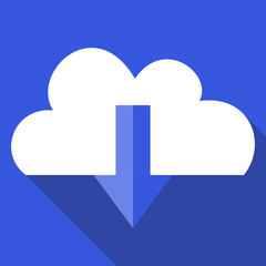 Blue download logo