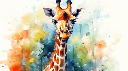 giraffe on the beach