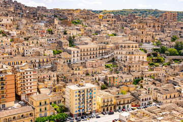 Architecture of Modica in Val di Noto, southern Sicily, Italy