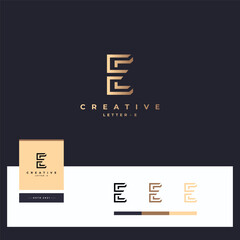 Obraz premium Letter E logotype vector designs