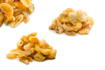 Dried passion fruit isolated on a white background.