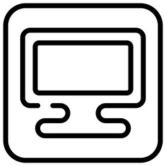 monitor line icon 2