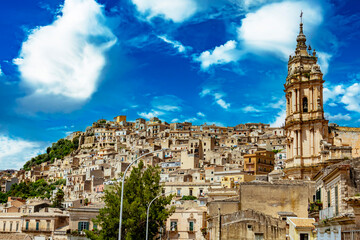 Architecture of Modica in Val di Noto, southern Sicily, Italy