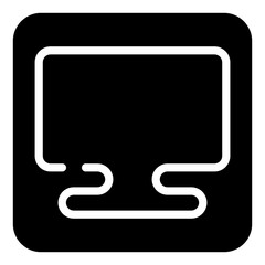 monitor glyph icon
