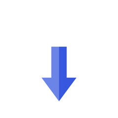 Blue download arrow in a cloud