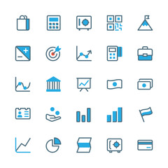 Business,finance vector colot line icons set.