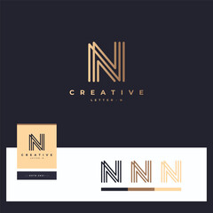 Fototapeta premium Letter n logotype vector designs