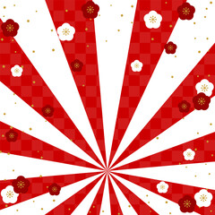 集中線正方形（お正月バージョン）