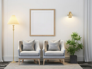 Mockup Frame In Farmhouse Living Room , Mockups Design 3D, HD
