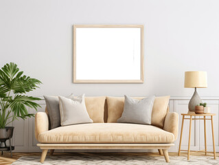 Mockup Frame In Farmhouse Living Room , Mockups Design 3D, HD