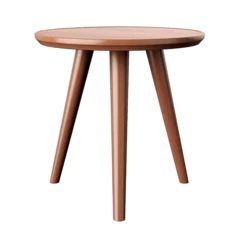 Foto op Plexiglas  Wooden table, side table isolated on transparent background  © TimeaPeter