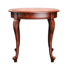 Wooden table, side table isolated on transparent background 