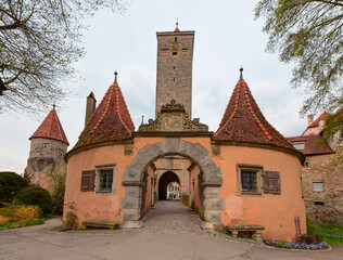 Beautiful medieval town of Rothenburg, Bavaria, Germany