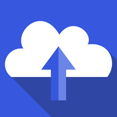Blue upload logo