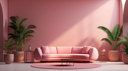 Fototapeta na wymiar Modern Home Interior , Mockups Design 3D, HD