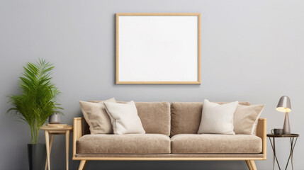 Poster frame mockup in modern Nomadic Home , Mockups Design 3D, HD