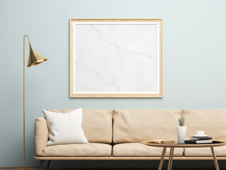 Poster frame mockup in modern nomadic home interior , Mockups Design 3D, HD