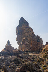 Spring seaside scenery of Binhai Road in Dalian, Liaoning province, China