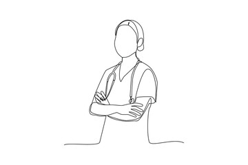 Continuous one line drawing healthcare activity concept. Single line draw design vector graphic illustration.