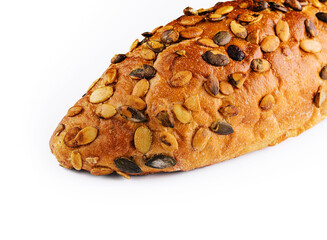 Gluten free multi seed bread with linseed isolated