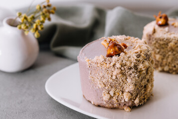 two mini Kiev cakes with Hazelnut and chocolate
