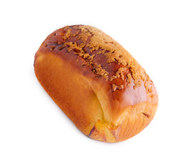 bun top view isolated on white