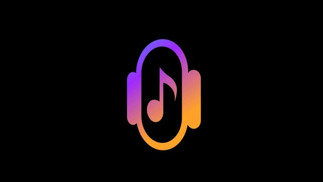 4K stock video footage. Minimalist wave form Audio Isolated on transparent background. Visualization sound graphic element. Sound graphic equalizer animation logo graphic animation