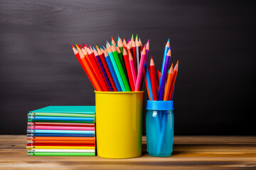 Fototapeta premium Back to school concept, generative ai 
