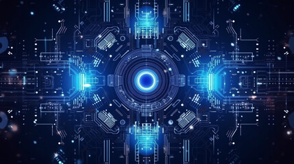 Obraz premium abstract digital ai future technology , hitech background, minimal design concept, generative ai